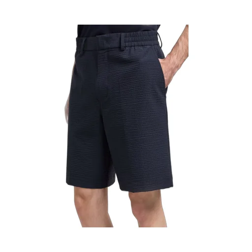 Seersucker Elastic-Waist Shorts
