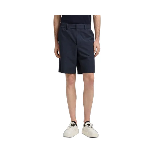 Seersucker Elastic-Waist Shorts