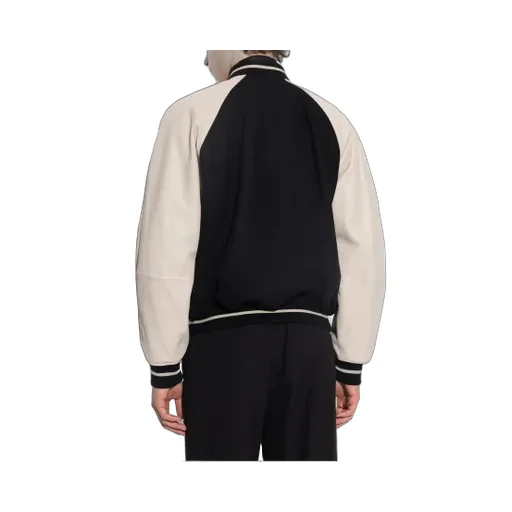 Leather-Sleeved Varsity Jacket