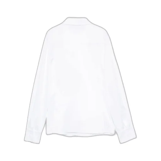 Wrap-Front Button-Detail Blouse