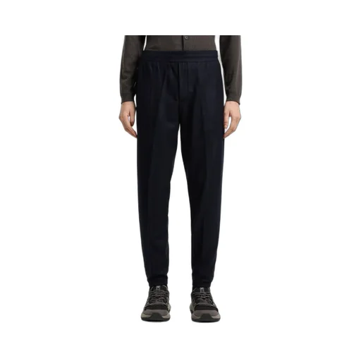 Elasticated-Waist Wool Trousers
