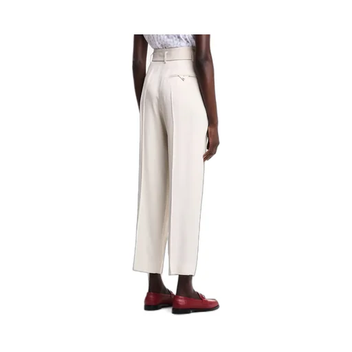 Envers Satin Trousers With Pleats And Belt