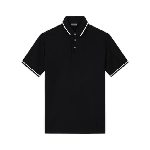 Stripe Detailed Short-Sleeved Polo Shirt