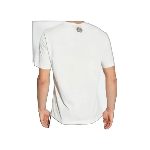 Floral-Embroidered Portrait T-Shirt