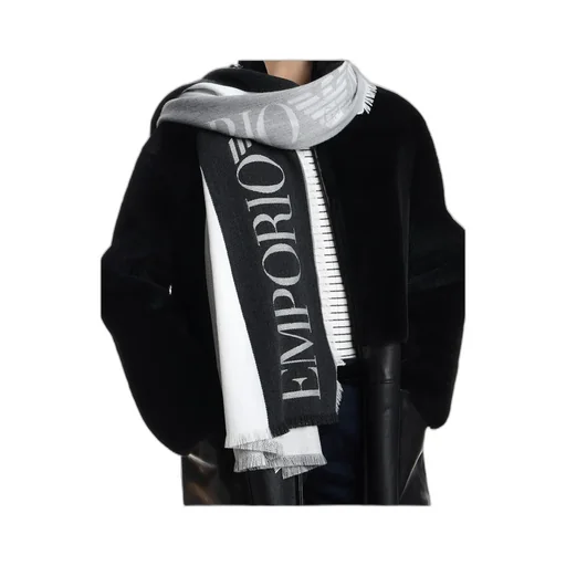 Logo-Embellished Striped Scarf