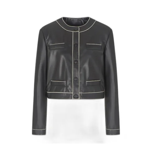 Long Sleeve Leather Jacket