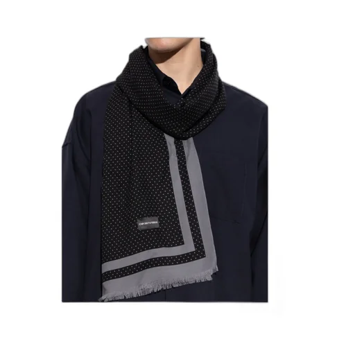 Polka Dot Printed Frayed Edge Scarf