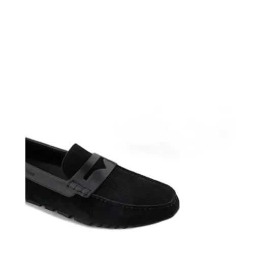 Multi-Striped Suede Driving Loafers