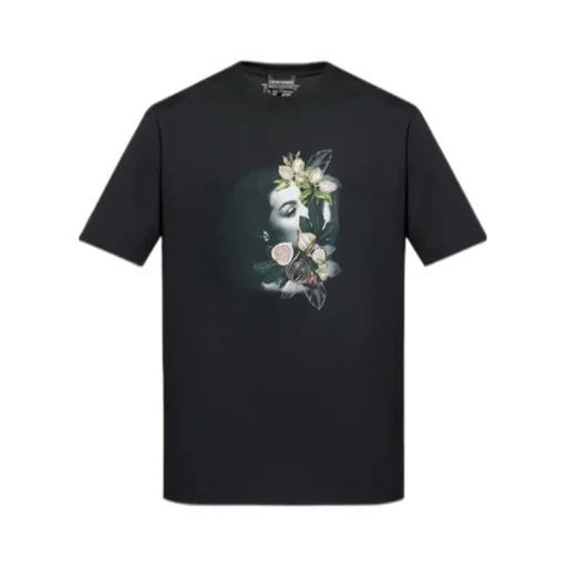 Floral-Print Portrait T-Shirt
