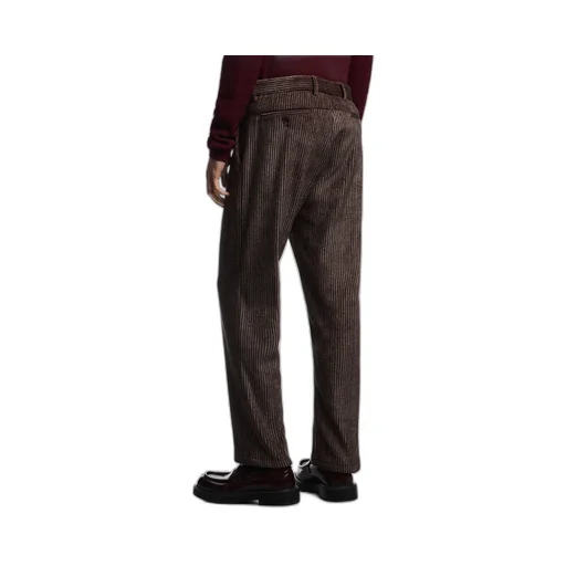 Corduroy Striped Straight-Leg Trousers