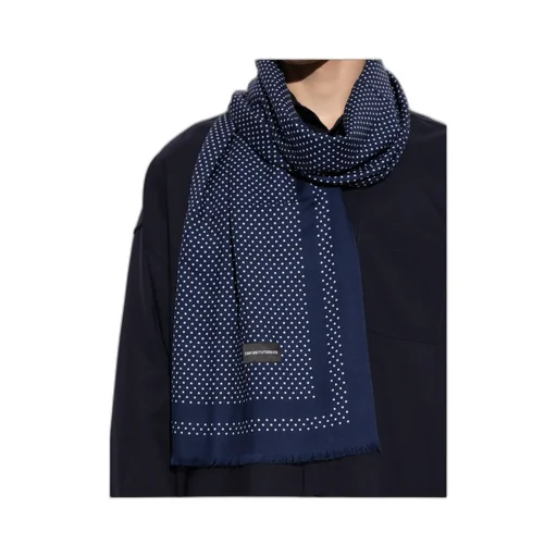 Polka Dot Printed Frayed Edge Scarf