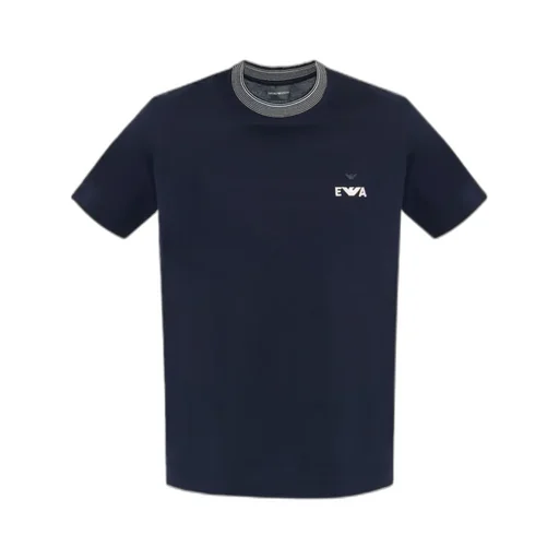 Logo Ribbed-Collar T-Shirt