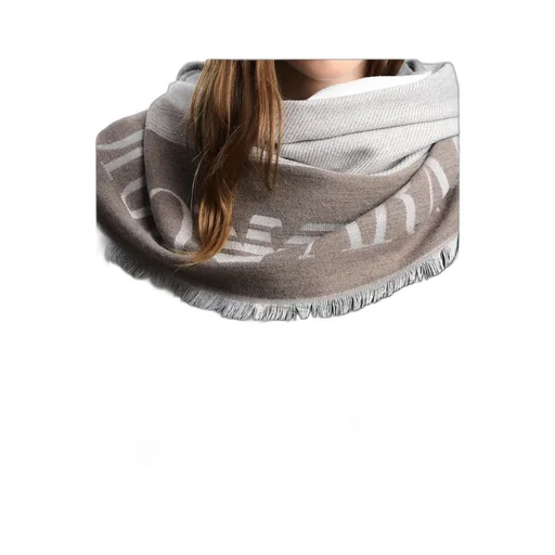 Logo-Jacquard Fringed Scarf