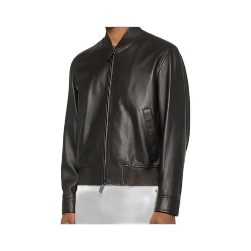 Leather Bomber Jacket