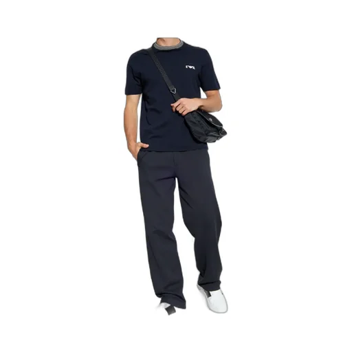 Logo Ribbed-Collar T-Shirt