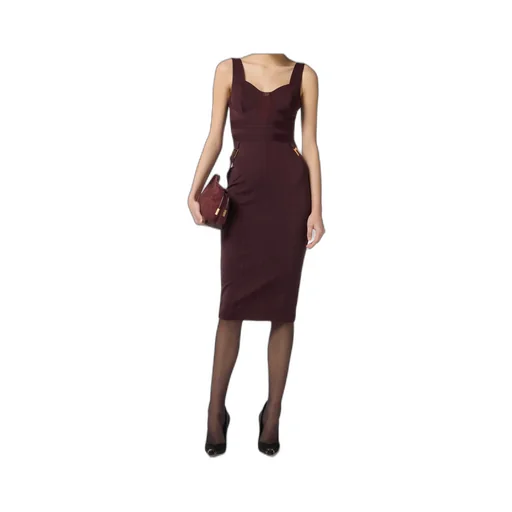 V-Neck Fitted Dress