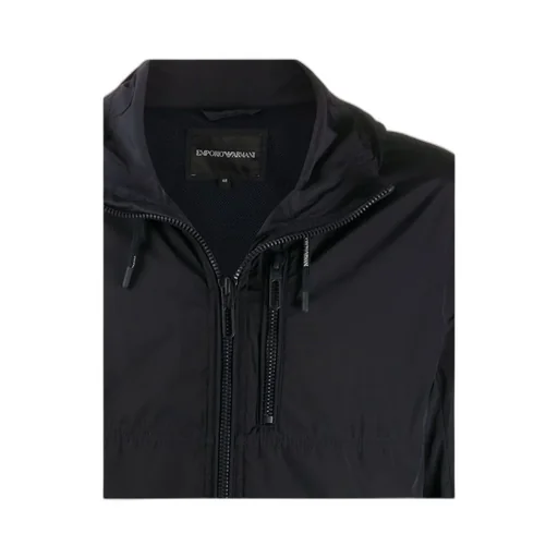 Zipped Logo Hooded Jacket