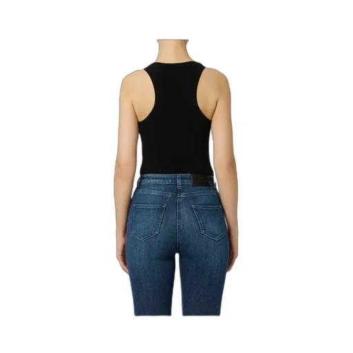 Chain-Strap Ribbed Tank Top