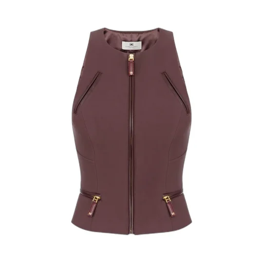 Zip Detailed Double-Layer CrÊPe Top
