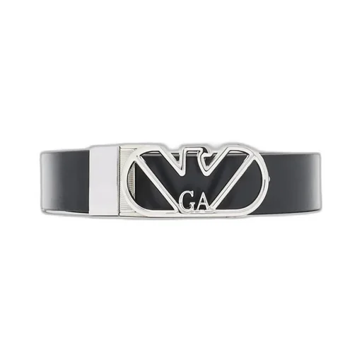 Logo-Buckle Leather Belt