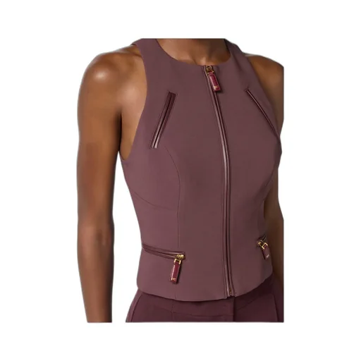 Zip Detailed Double-Layer CrÊPe Top