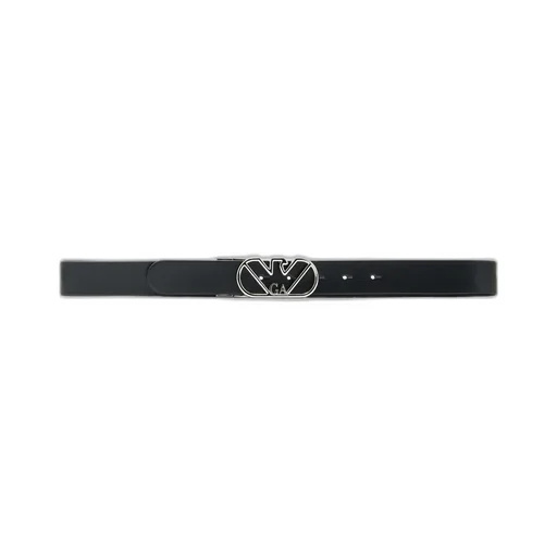 Logo-Buckle Leather Belt