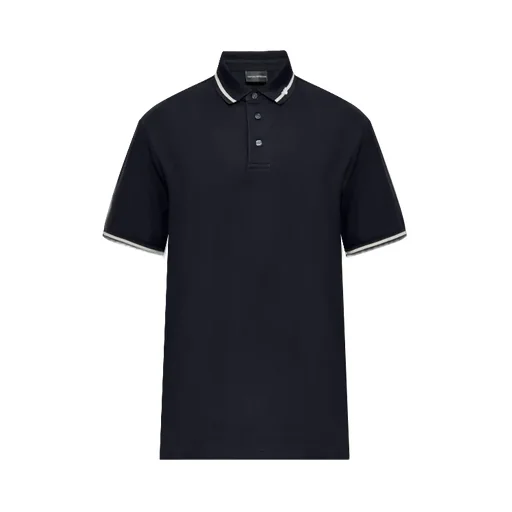 Stripe Detailed Short-Sleeved Polo Shirt