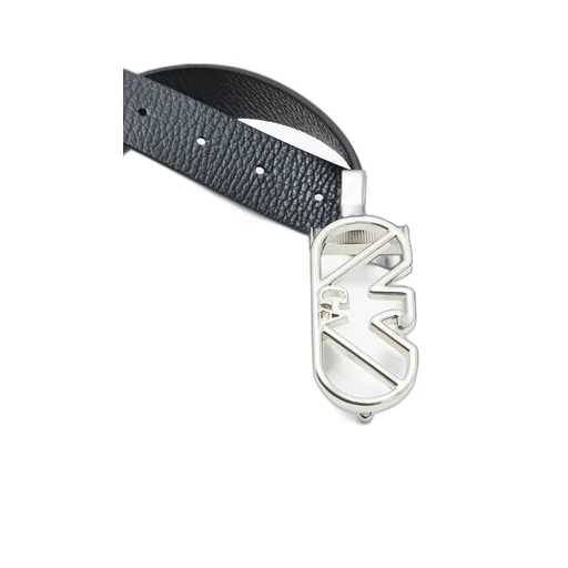 Logo-Buckle Leather Belt
