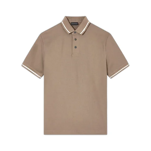 Stripe Detailed Short-Sleeved Polo Shirt