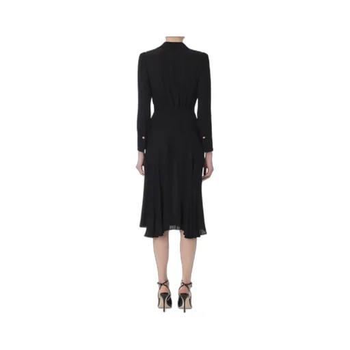 Dress With Jewel Foulard Scarf In Georgette Fabric
