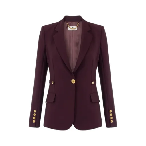 Single-Breasted Jewel Strap Blazer