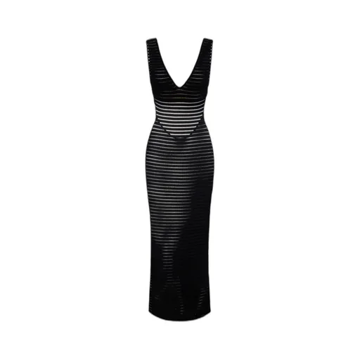 Open-Knit Maxi Dress