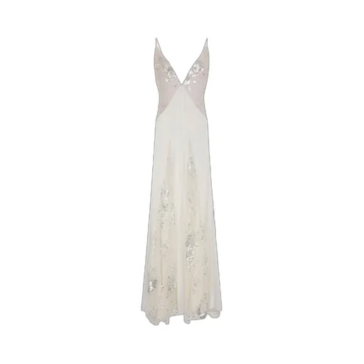 Lace Embroidered Red Carpet Dress