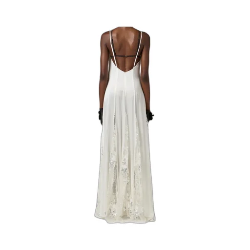 Lace Embroidered Red Carpet Dress