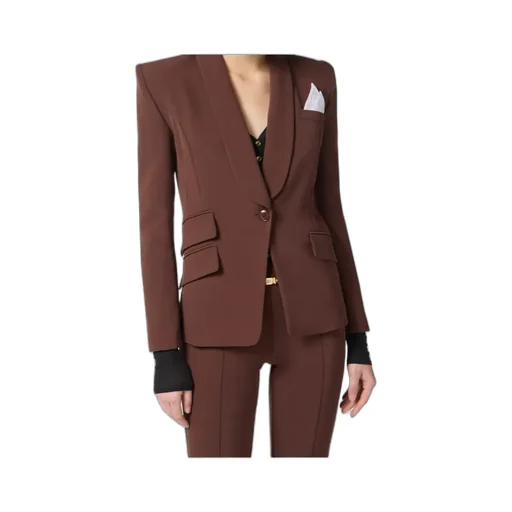 Shawl-Collar Flared Trousers Suit