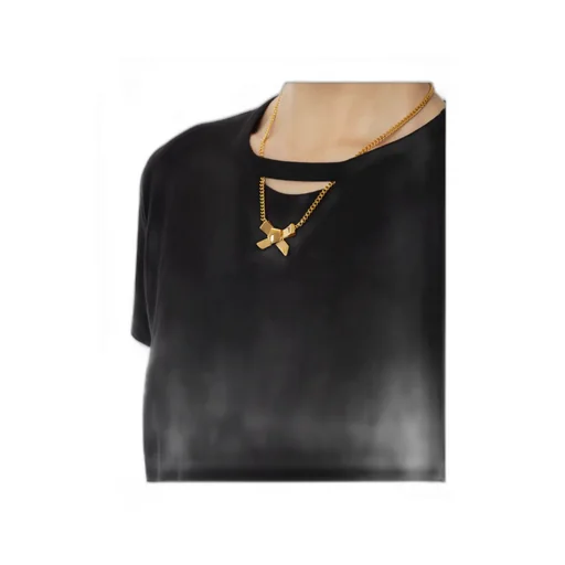 Bow Necklace Jersey T-Shirt