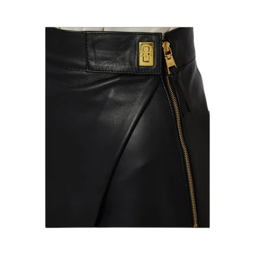 Asymmetrical Zip-Detailed Mini Skirt
