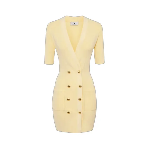 V-Neck Knitted Dress