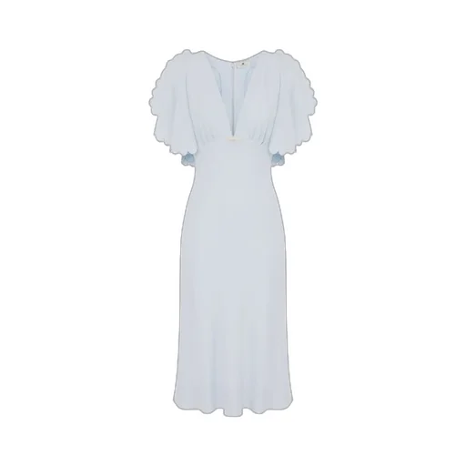 V-Neck Flared Dress