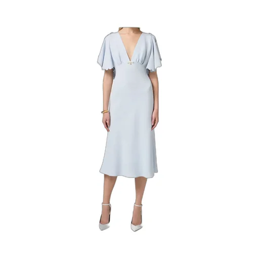 V-Neck Flared Dress