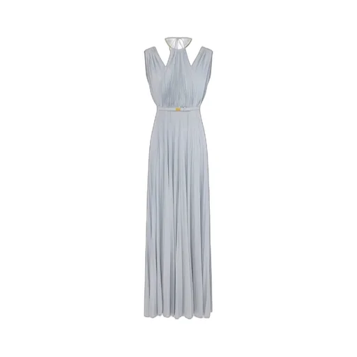 Belt Detailed Red Carpet Dress