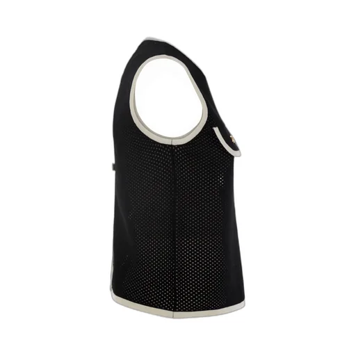 Open-Knitted Crewneck Tank Top