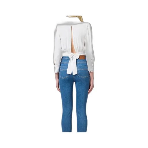 Embroidered-Design Cropped Shirt