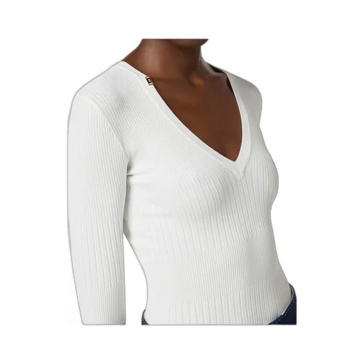 V-Neck Ribbed Top