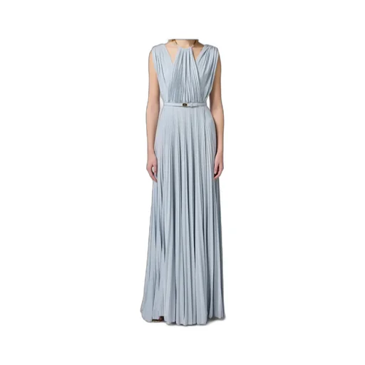 Belt Detailed Red Carpet Dress