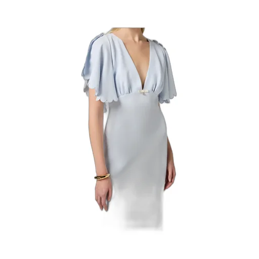 V-Neck Flared Dress