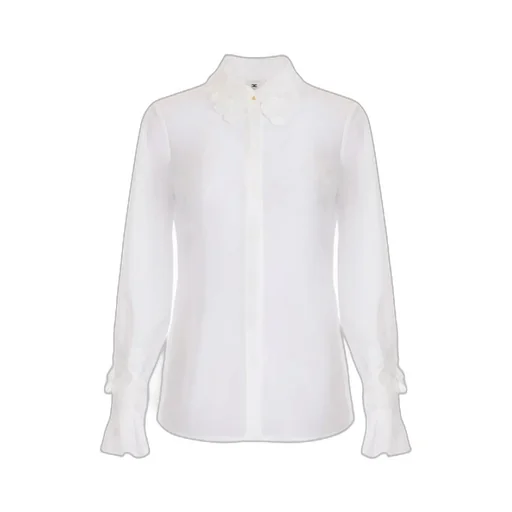 Floral-Embroidered Long-Sleeved Shirt