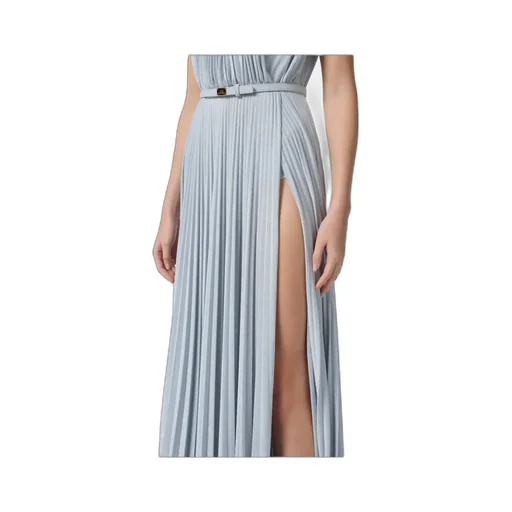 Belt Detailed Red Carpet Dress