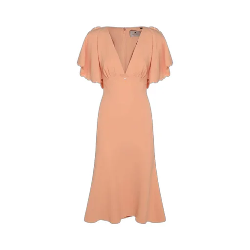 V-Neck Flared Dress