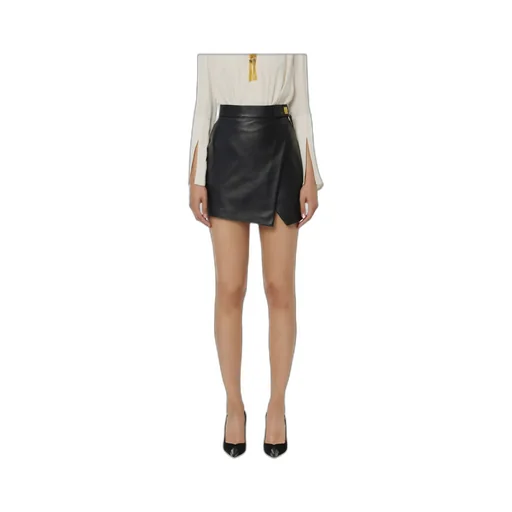 Asymmetrical Zip-Detailed Mini Skirt